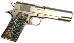 1911 Colt & Clones CUSTOM GUN GRIPS Full size Abalone Mother of Pearl
