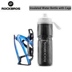 ROCKBROS Insulated Water Bottle with Cage 750ml Bike Kettle and PC Holder