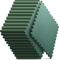 16 Pack 64 Sqft Home Gym Mat, Puzzle Exercise Mat, EVA Interlocking Foam Floor T