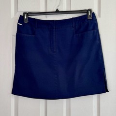 Izod Flex Golf Pickleball Preppy Activewear Casual Athleisure Navy Skort Sz 14