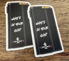 Lot 2 Check-Mate TACTICAL Decal Sticker 2026 Shot Show Firearm Check Mate