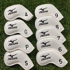 9Pcs Mizuno Club Golf Iron HeadCover Covers PU Leather Magnetic 4-9+SPG
