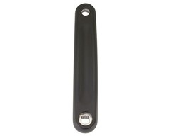 Bicycle Left Crank Arm 175mm Square Taper JIS Alloy Black Horizontal Design.