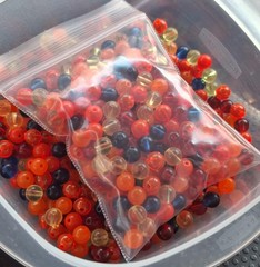 Qty 300 – 6mm – Transparent Blue, Orange, Red, Chartreuse Yellow, Matte Black