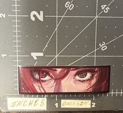 Small Sexy Anime Girl Eyes Adult Humor Sticker For Guitar Laptop Ect Mat50b