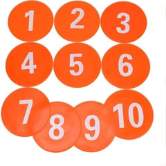 Orange Round Field Spots with Numbers – Multi-Sport Coordination Training Aid