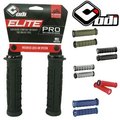 ODI Elite Pro Lock On Mountain BMX Bike Grips 130mm Green Red Blue Black Grey