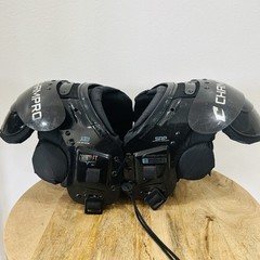 Champro Gauntlet V1 Shoulder Pads Size: Medium Black and Blue SRP 3D 80-110lb