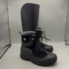 Columbia Snow Boots Teens 7 Black Solid Omni-Heat Waterproof Winter Gorpcore