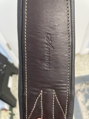 Aramas English Hunter Girth Brown Leather Size 50 With Fancy Stitching