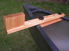 Canoe trolling motor mount – Solid Ash Natural Finish
