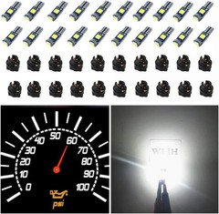 WLJH 74 Led Bulb Dash Lights Super Bright T5 2721 37 70 286 Wedge PC74 White