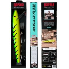 Rapala’s 24.5” Giant Fishing Lure, Décor, Firetiger, Green Yellow, 2.5 lbs