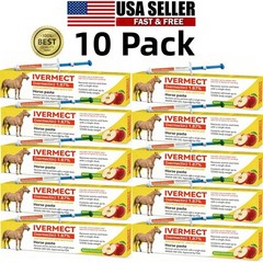10 Pack In Box Paste Horse Dewormer Apple Flavor wormer EXP 1/2028