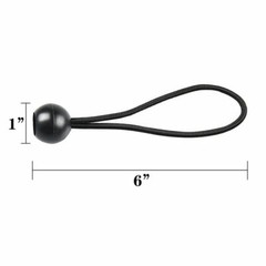6″ Ball Bungee Bungie Cord 25-100Pack Black Heavy Duty Canopy Tarp Tie Downs