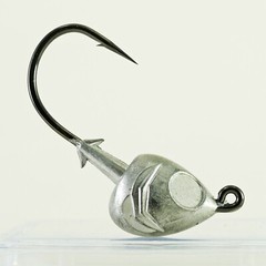 (25 Pack) FISH HEAD JIGHEAD – 1 oz – Mustad 2x Strong Wide Gap 4/0 Hook 