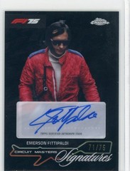 2025 Topps Chrome Formula 1 Emerson Fittipaldi Circuit Masters 71/75 Auto Card
