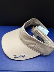 Beige Panama Jack Casual Day Sun Visor Washed Cotton Embroidered Signature Logo