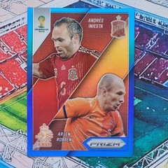 2014 Panini Prizm World Cup Arjen Robben Andres Iniesta Blue /199