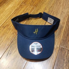 Imperial True Fit UPF 50+ Harvester Golf Dark Blue Visor Hat Accenture NWT