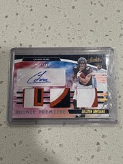 Colston Loveland 2025 Panini Absolute RC Rookie Premiere Patch Auto /399