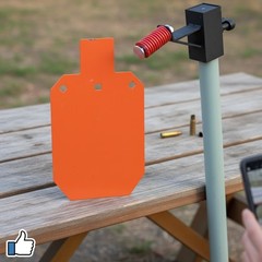 AR500 Steel Target for Shooting, 1/2 inch Thick Metal Target with T-Post Target