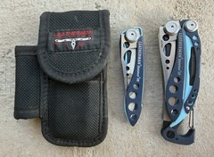 LEATHERMAN SKELETOOL CX & KB NIGHTSHADE MULTI-TOOL & KNIFE IN SHEATH, EXCELLENT!