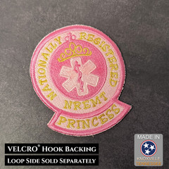 NREMT Princess Funny Morale Patch, 3.3×4″ EMS Paramedic | VELCRO® Brand Fastener