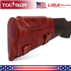 Tourbon Real Leather Cheek Piece Rest Comb Riser Rifle Shotgun Buttstock Holder