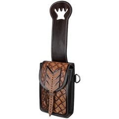 Showman Single Pommel Saddle Bag – Oak & Chevron Basketweave