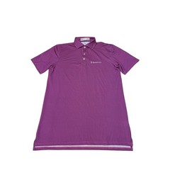 Holderness & Bourne Mens Tailored Fit Polo Shirt Purple Geometric Epoch Geo S
