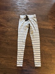 Smartwool Women’s Thermal Merino 250 Wool Base Layer Bottom Size XS Gray Striped