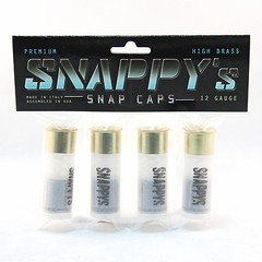 SNAPPYs 12 Gauge Shotgun Snap Caps Premium High Brass 4 PACK Frosted Ice Clear
