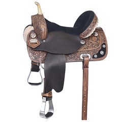 Western Horse Saddle American Leather Treeless Trail Barrel Hilason