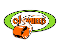 Santa Cruz OJ Wheels Retro Skateboard Sticker 5 inches