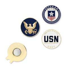PinMart’s Officially Licensed USN Veteran 3 Ball Markers and Hat Clip