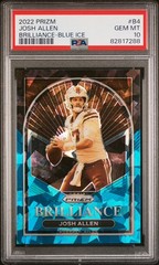 2022 Prizm Josh Allen Brilliance ICE BLUE /99 PSA 10 GEM MINT