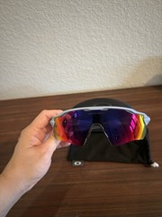 Oakley Radar EV Shield Cycling Sunglasses Matte Blue Prizm OO9208-E738 with Case