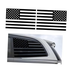 2 PCS Rear Window American Flag Decals – Waterproof Tactical USA Flag Side