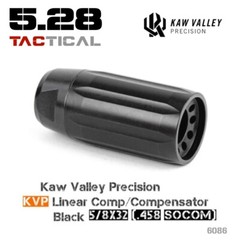 Kaw Valley Precision Linear Comp 5/8×32 TPI .458 SOCOM Black -6086
