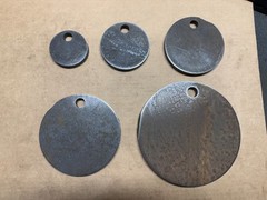 Blemish / Malfunction Discounted 1/2″ AR500 3″-8″ Circles Set Of FIVE