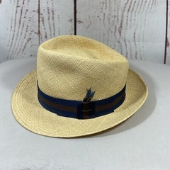 Nike Golf Straw Hat Vintage USA Genuine Panama Hat Handwoven Fedora Brim NWT