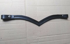 Empty channel Leather brow band – quick click with snaps Size 14″ to 18″ inch