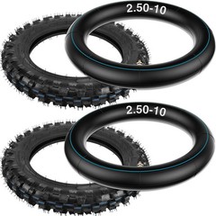 2.5-10″ Off-Road Tire and Inner Tube Set – 2.50-10 Dirt Bike Tire with 10in Rim