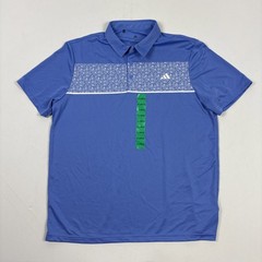 Adidas mens golf polo shirts Short Sleeve Floral Blue XL