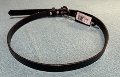 NEW Small Ladies Perris Leather Black 3/4″ Bridle Leather Creased Belt