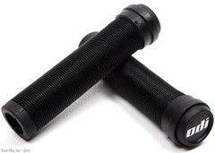 ODI Soft Flangeless Black Longneck Grips Softies for BMX Bikes & Scooters 135mm