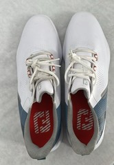 FootJoy Fuel Spikeless Men’s Golf Shoes White Blue Red Size 11.5 M Used 55441