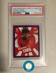 Sticker Topps Lamine Yamal EURO 2024 (ESP PTW). PURPLE BORDER