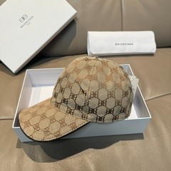 New Fashion B Logo Print Baseball Cap Hat Unisex Adjustable Khaki